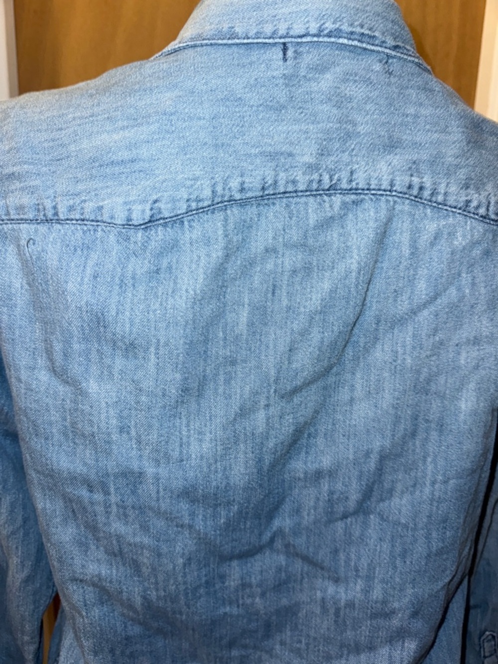 L.O.G.G Blue Denim Snap button-Down Shirt with Dual Chest Pockets, soft, Sz 16 - Picture 6 of 9